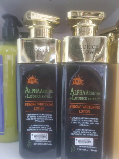24k LICORICE STRONG FAST ACTION LOTION+Alpha Arbutin+Licorice Extract X1,500ml👌