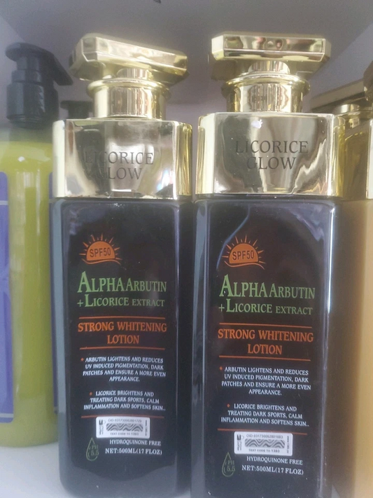 24k LICORICE STRONG FAST ACTION LOTION+Alpha Arbutin+Licorice Extract X1,500ml👌