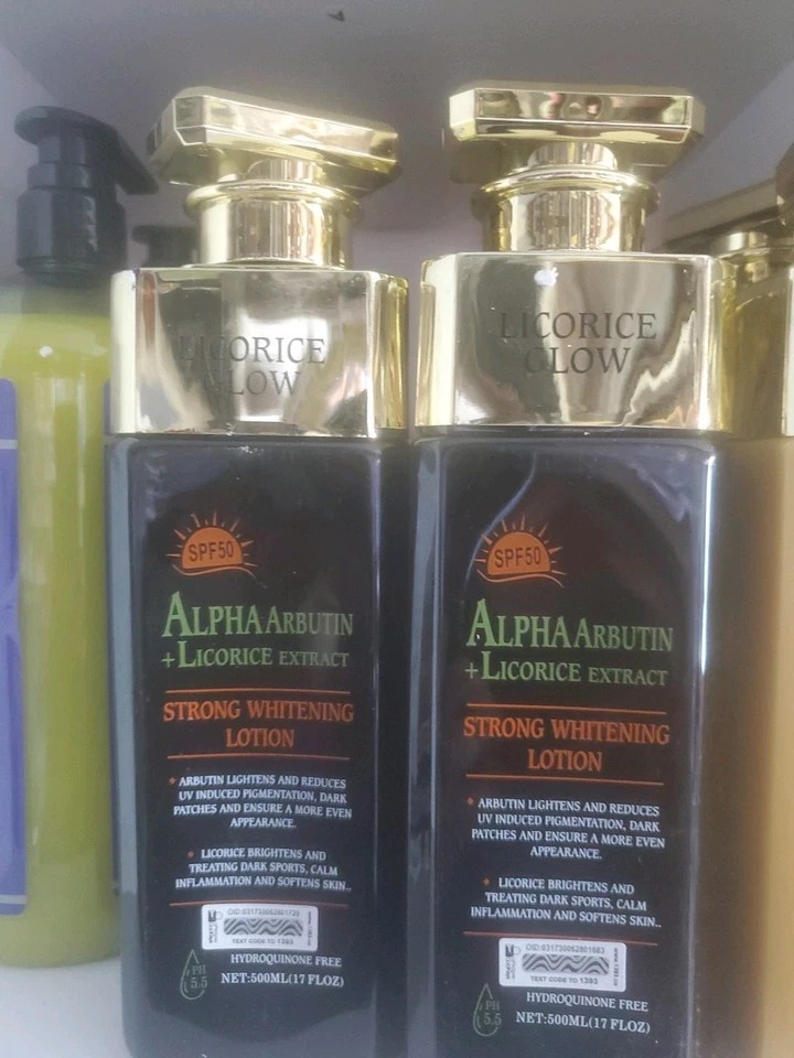 24k LICORICE STRONG FAST ACTION LOTION+Alpha Arbutin+Licorice Extract X1,500ml👌