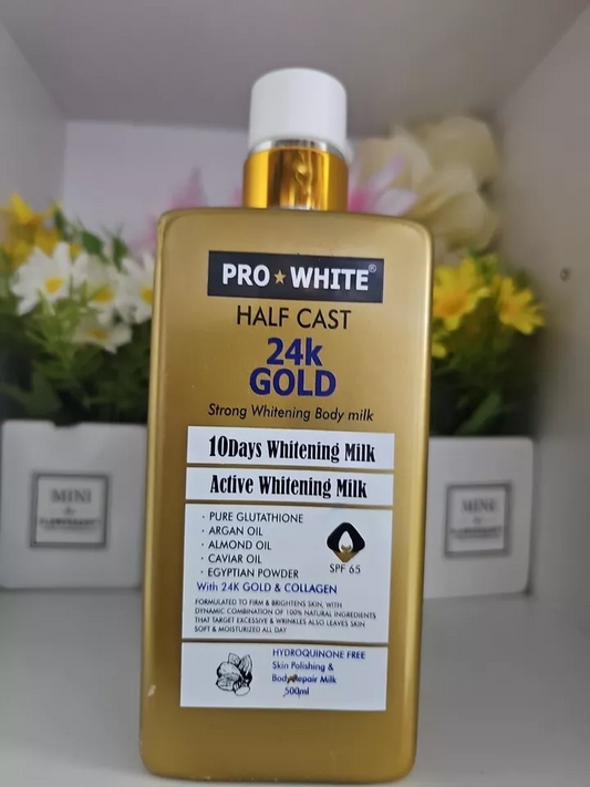 Pro White 24k Gold whitenizer With Natural Oil body Repair Milk lotion spf65