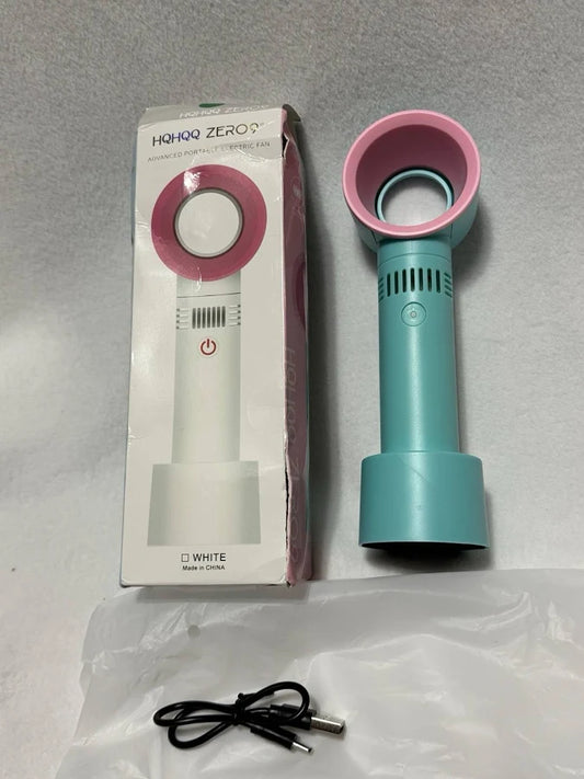 Hqhqq Zero9 Portable Bladeless Fan Rechargeable Handheld