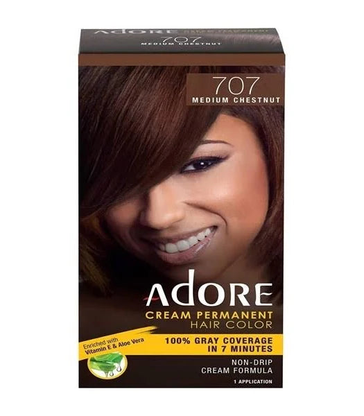 Adore Cream Permanent Hair Color Medium Chestnut 707